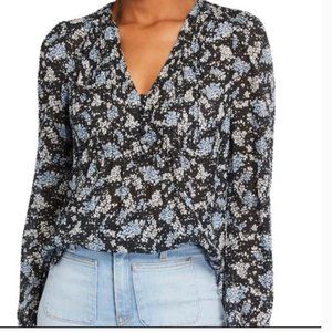 Veronica Beard Lowell Floral Print Blouse